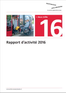 Rapport d'activités 2016, page de garde